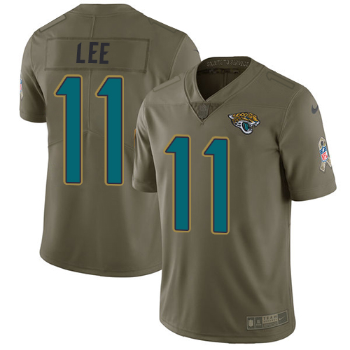 Nike Jacksonville Jaguars #11 Marqise Lee Olive Men Stitched NFL Limited 2017 Salute to Service Jersey